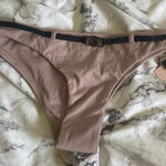 Victoria's Secret Victoria’s Secret mauve bikini bottoms with the cutest tiny black belt detail  Photo 0