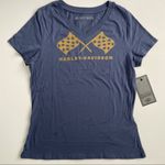 Harley Davidson Harley-Davidson Women's Retro Race Flag V-Neck Tee Size L Photo 13