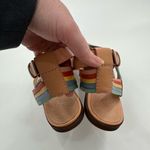Madewell The Samira Multicolor Rainbow Strappy Leather Ankle Flat Sandals Photo 5