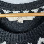 Loft Ann Taylor Black Fair Isle Long Sleeve Sweater Dress S Photo 4