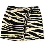 Free People • zebra print ruffle mini skirt black and white size 4 Photo 1