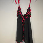 Vintage 90’s Ruffle Babydoll Chemise Lingerie Slip Dress Size M/L Black Size M Photo 1