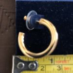 Swavorski Swarovski Jewelers Collection 14K Post Gold Tone Half Hoop Crystal Earrings NWT Photo 3