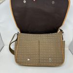 Coach Signature Canvas Leather Diaper Messenger Bag Brown F77004 Photo 4