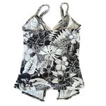 MiracleSuit Floral Black & White Tankini Top – Size 10 Photo 1