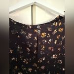 Gap  Print Puff Sleeve Top Long Sleeve Floral Black Blouse Size Small Tall Photo 7