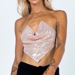 Princess Polly NWT  Carlo top pink sequin backless top us 4 Photo 0