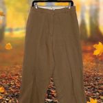 Jillian Jones 100% Linen Brown Lagenlook Pants Size 10 Photo 2