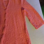 Rebecca Malone  Womens Textured 3/4 Sleeve VNeck Button Up Top Size Small Mango Photo 4