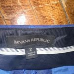 Banana Republic  blue flat front linen size 2 slacks Photo 1