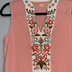 Spartina 449 Cordelia Blossom Embroidered Pink Coral Dress Size Medium Boho Photo 3