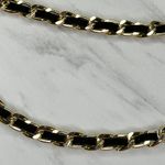Black Woven Draped Chain Belt Coin Charm Y2K Statement Piece ✨ Gold Photo 5
