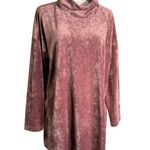 J. Jill L Tunic Top Cowl Neck Stretch Velvet Rose Pullover‎ Pure Jill Oversized Pink Size L Photo 0