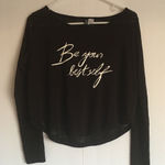 Divided 2/$15 Long Sleeve Crop Graphic Top Size S Photo 0