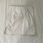White Leather Skirt Size M Photo 1