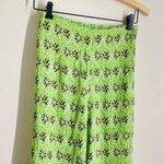 ZARA  Full Length Printed Wide Leg Trousers Green size S Photo 9