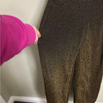 Lulus  Black Gold Long Sleeve Jumpsuit V Neck Wide Leg Belted New Years Small Photo 5