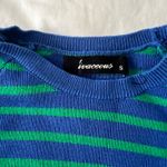 Green and Navy striped longsleeve top Blue Photo 1