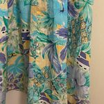 Cabin creek  Womens Maxi Skirt L Large 40” Tropical Floral Print Blue Purple Photo 1