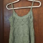 Hollister  tie front crochet top in green Size M Photo 3