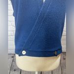 Vintage campus acrylic sweater vest medium Blue Photo 2