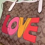 Coach  City Tote In Signature Canvas With Love Print c2810 Photo 4