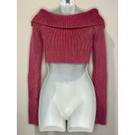 Wild Fable  Cropped Zipper Cardigan Pink Fuschia Size M Medium NWT!!! Photo 2