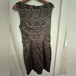 Adrianna Papell  size 10 black and gold formal dress w/ flattering waist … Photo 4