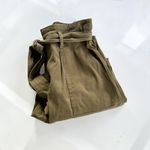 Lulus | Leo Olive Green Paperbag Tie-Waist Cropped Pants in Green Photo 3