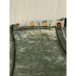 Saks 5th Avenue GRAY by Saks Fifth Avenue Sz XS Green Skull Rhinestone Sweater Thumbhole Cropped Photo 2