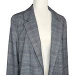 Hollister  XL Navy Houndstooth Plaid‎ Open Front Sweater Blazer Jacket Academia Photo 2