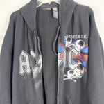 AC/DC  Plus Size 2X Jacket Hooded Pockets Manchester Skull Graphic Black B‎ Photo 3