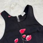 Wilfred Aritzia Black Floral Sleeveless Blouse XXS - Red Poppy Print Photo 1