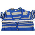 JCP Cashmere Blend Cardigan 1X Blue Gray Stripe Long Sleeve Button Front NWT Photo 9