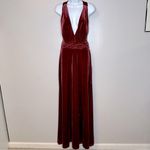 Revelry Burgundy Dylan Velvet Dress Size 8 Photo 2