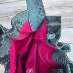 Cristian Leather Purse Blue Snake Shoulder Bag Shimmer Y2K Baddie Edgy Studded Photo 11