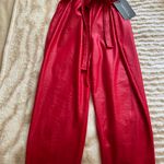 Pretty Little Thing Red Paper Bag Pants  Photo 0