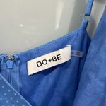 DO+BE  Women’s Tank Top Cami V-Neck Plunge Light Blue Ruffle Sz Large Photo 2