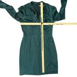 Betsey Johnson  Hunter Green Snake Print Long Sleeve Tie Front Shirt Dress Size 4 Photo 6