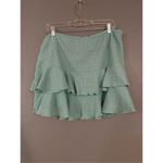 Wild Fable  Green Blue Pull On Tiered Mini Skirt Size XL Photo 4