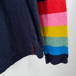 Boden Shirt Size 4 Long Sleeve Navy Blue Rainbow Cuff Sleeves T0828 Cotton Tee Photo 6
