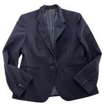 Brooks Brothers Blazer Womens X Small Blue Pinstripe Wool Union Made Vintage Photo 0