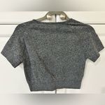 Women 2 Piece Seamless Short Sleeve Top & Leggings Size Medium Gray Photo 2