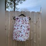 Calvin Klein  Top Womens‎ medium Multicolor Abstract Watercolor white pink… Photo 4