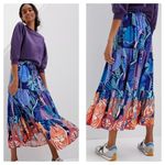 Anthropologie NWT Cecilia Pettersson Bea Tiered Maxi Skirt Medium Floral Tiger Photo 1