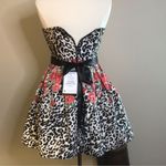 Teeze Me Strapless Animal Print with Red Roses Party Dress, Size 3/4, NWT C27 Photo 6