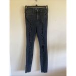 Hollister  Black Distressed Ripped Ultra High Rise Super Skinny Denim Jeans 00S Photo 13