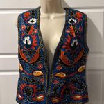 Embroidery Armenian Vest with Floral Multicolor Embroidery small Blue Photo 3