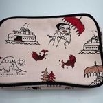 Nordstrom Pink Seattle Landmark Print Makeup Bag Case Ferry Unbrella Tree Travel Photo 0