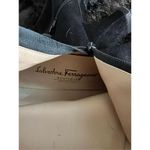 Salvatore Ferragamo  black suede bow leather booties boots 12 Photo 7